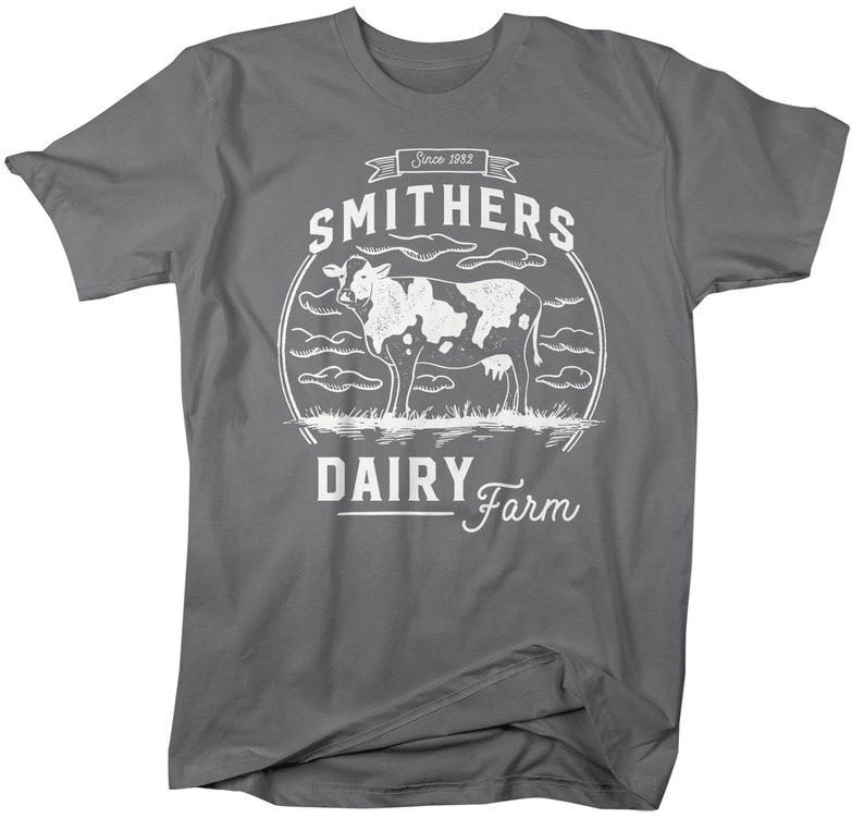 Mens Personalized Farm T Shirt Vintage Dairy Farmer Etsy
