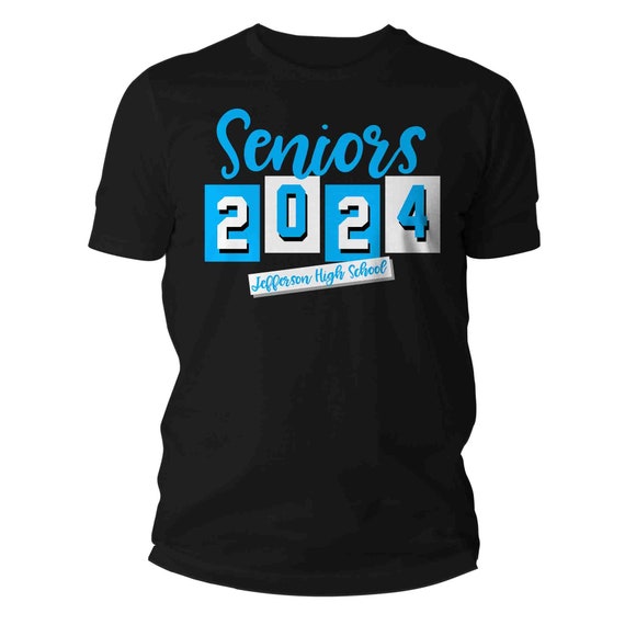 Men's Personalized Senior Class T Shirt Custom School TShirts T Shirt Personalized Class Of Graduate Graduation Retro High School Unisex