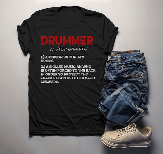 Men's Funny Drummer Shirt Drummer Definition Tshirt Drummer Gift Idea Band Shirts Drummer T Shirt