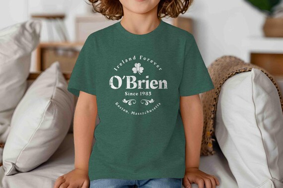Kids Personalized Irish Shirt Family Ireland Traditions Celtic TShirt Gift Idea Custom Vintage St. Patty's Unisex Tee Clover Children's