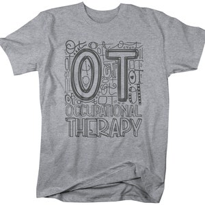 Men's Occupational Therapy T Shirt OT Typography T Shirt Occupational Therapy Shirt Ot Gift Shirts Therapist T Shirt RN LPN T Shirt image 9