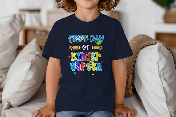 Kids First Day Of Kindergarten Shirt Back To School TShirt T-Shirt Grade K 1st Day Cute Kindergarten T Shirt Children's School Youth Gift