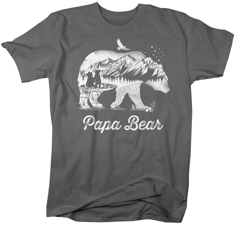 Men's Papa Bear T Shirt Grandpa Shirts Dad Tshirt Hipster | Etsy