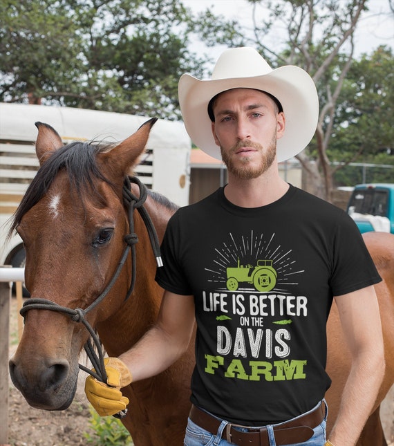 Men's Personalized Farm T Shirt Custom Farming Shirt Personalized Farm Tractor Shirts Life Is Better Farm T Shirt