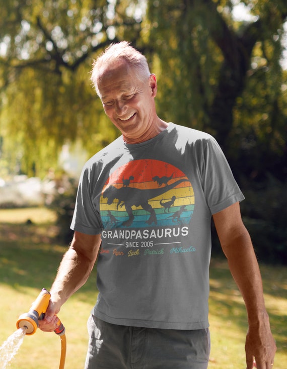 Grandpasaurus Rex T-Shirt I Happy Have Two Kid Shirt Gift Grandpasaurus Rex T-Shirt I Happy Have Two Kid Shirt Gift