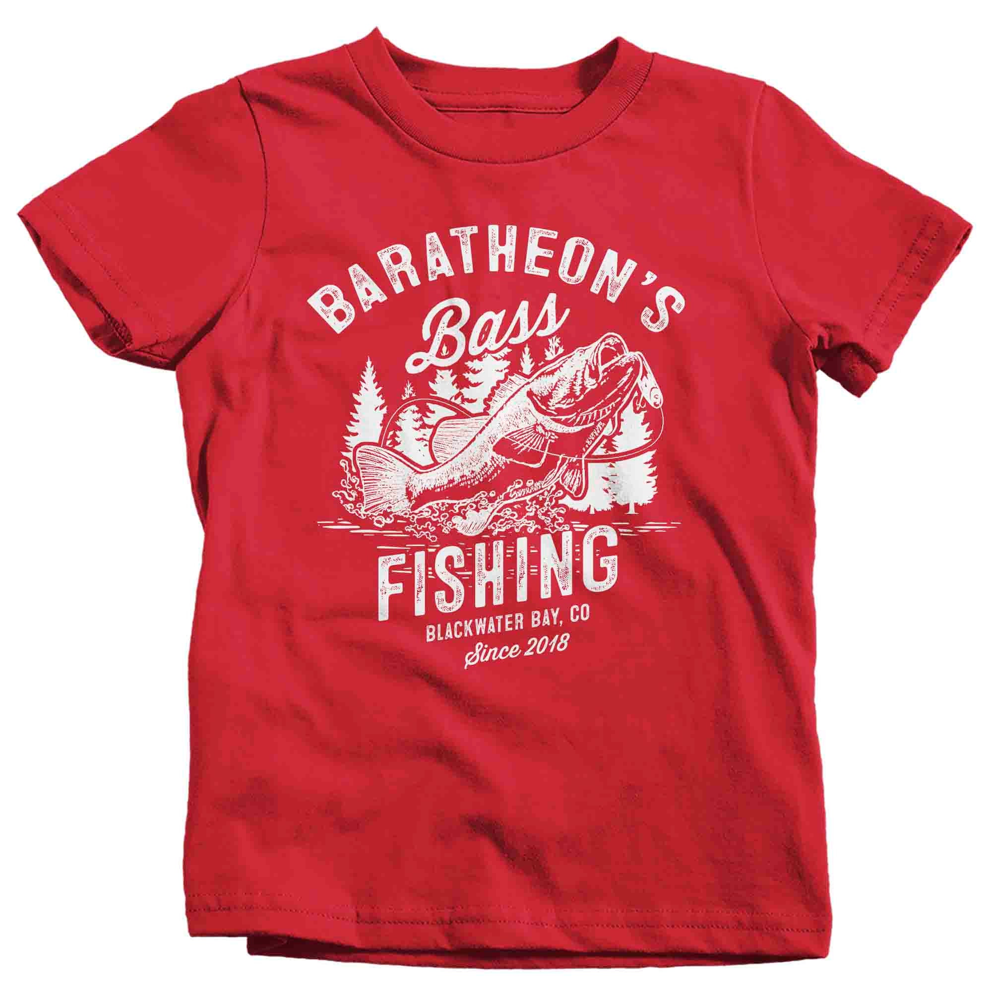 Kids Fishing T-Shirt Fisherman Bass Fishing Tee Shirt Custom Personalized Tournament Fish Trip Vacation Gift unisex Boy's Girl's