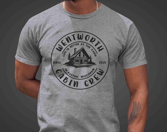 Personalized Cabin Crew T-Shirt: Matching Group Trip, Rustic Camping