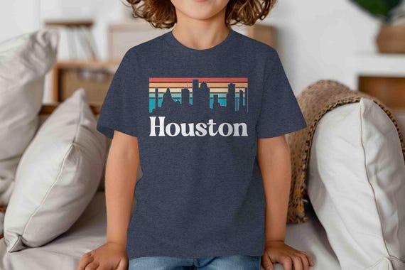 Kids Houston Shirt Texas Shirt Skyline City Tx T Shirt Gift Travel Tour Gift Tourist Unisex Soft Graphic Tee Sky State City Midwest Southern