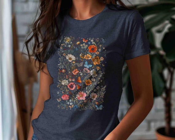 Women's Subtle Anti Trump TShirt Anti Maga Shirt Tee Anti Trump Wild Flowers Floral Fuck Trump Tee Political Unisex T Shirt Feminist