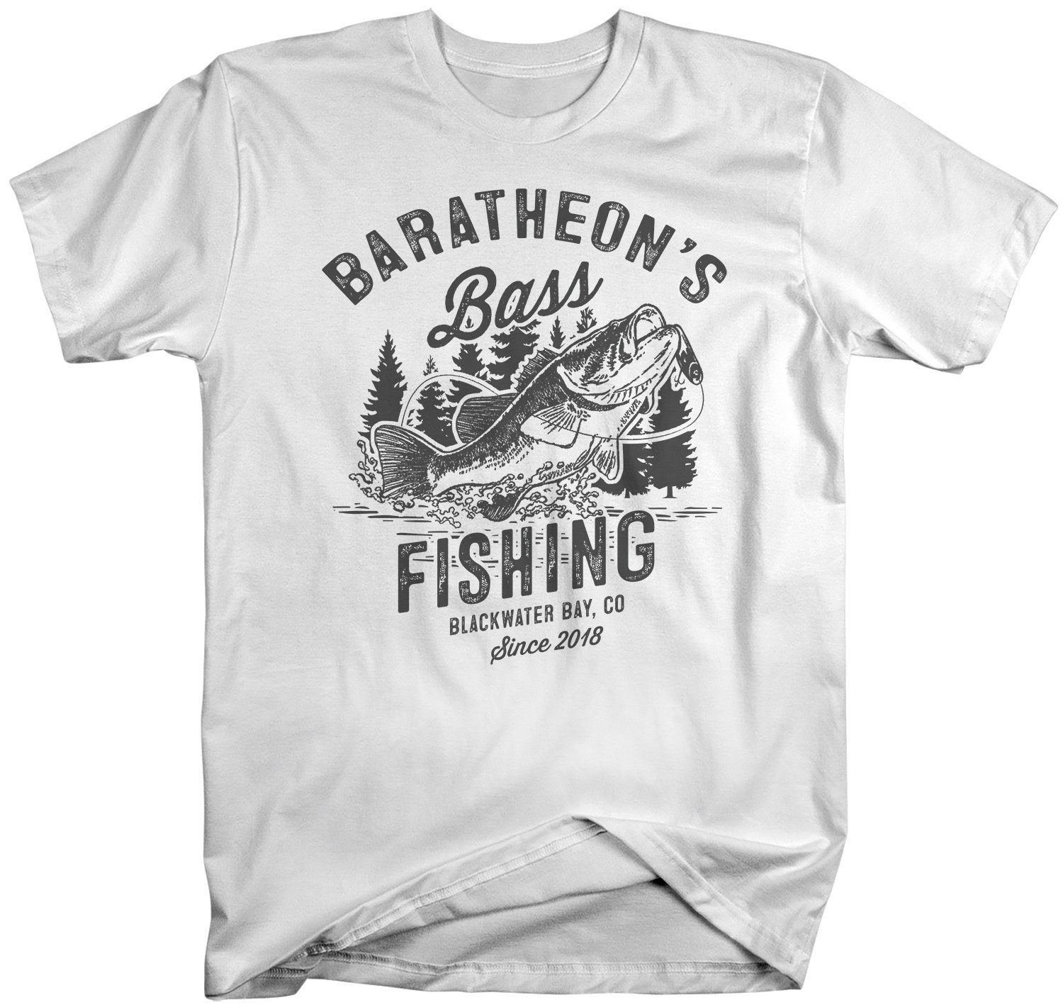 Men's Personalized Fishing T-Shirt Fisherman Bass Fishing Shirt Vintage Shirt Tee Shirt Men's Gift Custom Shirts