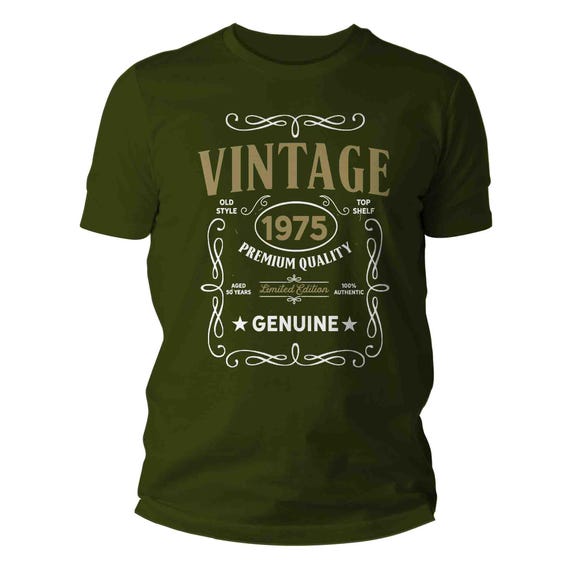 Men's Vintage 1975 50th Birthday T-Shirt Classic Fifty Shirt Gift Idea 50th Birthday Shirts Vintage Tee Vintage Shirt Man Unisex