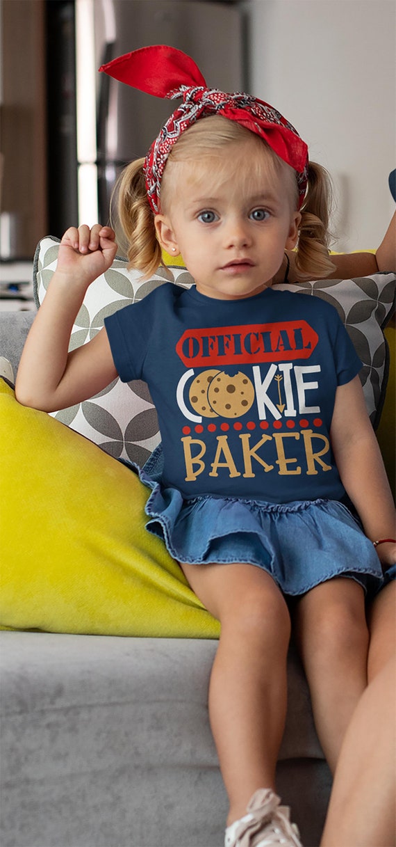 Kids Christmas T Shirt Christmas Official Cookie Baker Matching Xmas Shirts Cute Graphic Tee Baking Shirt Boy's Girls Youth