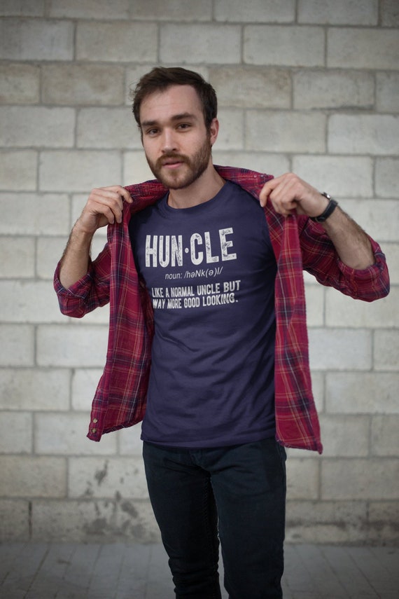 Men's Funny Uncle T-Shirt Huncle Shirt Gift Ideas Uncles Fun Saying Tee Father's Day Birthday Uncle Definition Shirts