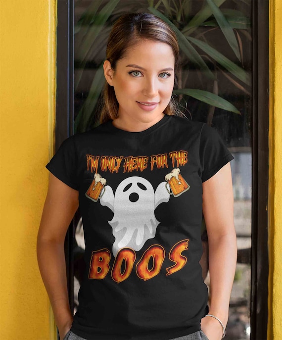 Funny Halloween T Shirt Just Here for Boos Ghost Etsy