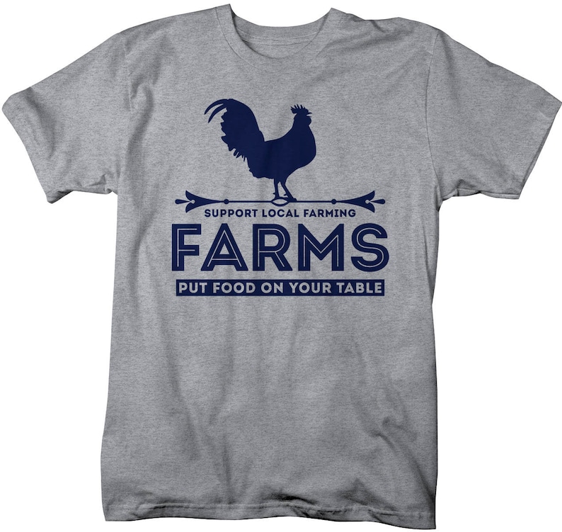 Farming Tshirt Farms Put Food on Table Support Shirts Farmer Etsy