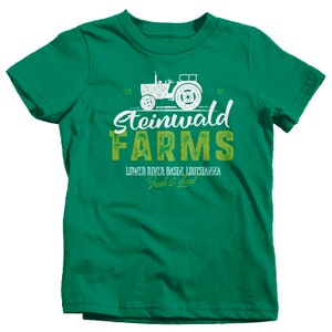 Kids Personalized Farm T Shirt Vintage Farming Shirt Personalized Farm Tractor Shirts Custom Farm T Shirt Boys Girls Youth image 4