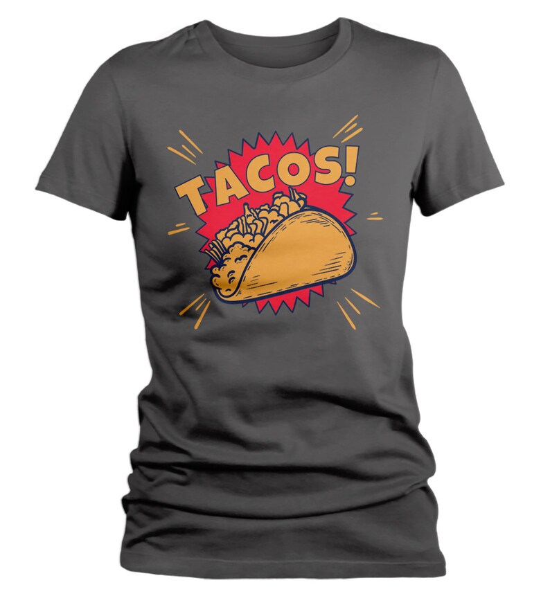 Women's Funny Tacos T Shirt Foodie Graphic Tee Taco Shell | Etsy