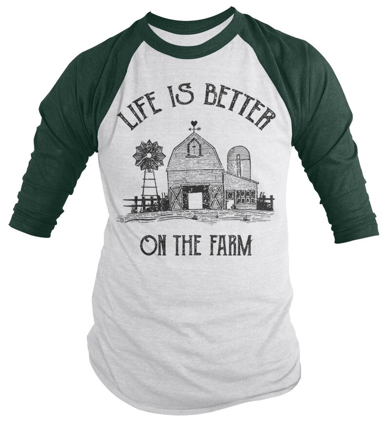 Men's Vintage Farm TShirt Life Better On Farming Shirt Etsy