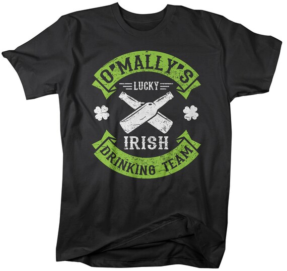 Men's Personalized Irish Drinking Team T-Shirt St. Patrick's Day Tee Shirts By Sarah