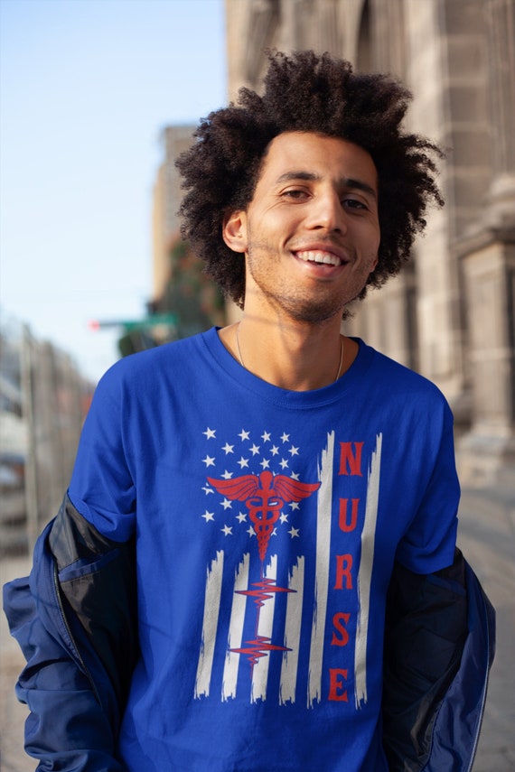 Men's Nurse Flag Shirt American Flag 