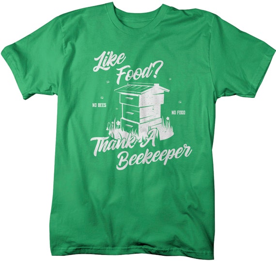 Men's Funny Beekeeper T-Shirt Like Food Thank Bee Keeper Gift Idea Shirt