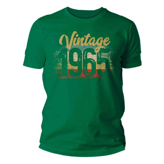 Men's Vintage 1965 Birthday T Shirt 60th Birthday Shirt Sixty Years Gift Grunge Bday Gift Men's Unisex Soft Tee 60 Bday Unisex Man