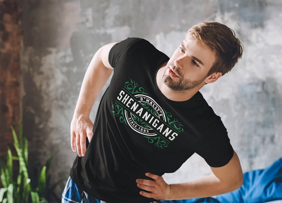Men's Personalized Irish Shirt Family Name Custom Shenanigans Shirt St Patrick's Day T Shirt Unisex Man Irish Celtic Tee
