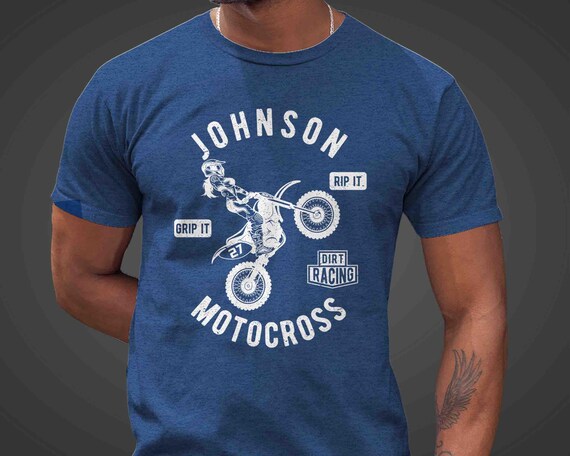 Men's Personalized Motocross Shirt Racing TShirt Custom Dirt Bike Shirts Biker  Female Rider T Shirt Personalized Gift Shirt Man Unisex