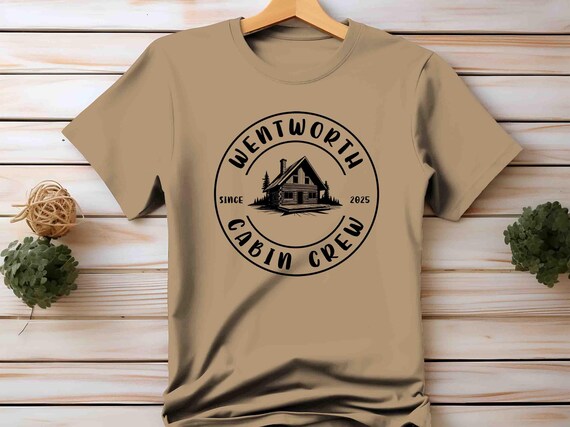 Men's Custom Cabin TShirt Personalized Camp Shirt Camping TShirt Farming T-Shirt Woods Camper Custom Name Adventure Trip Shirts Unisex