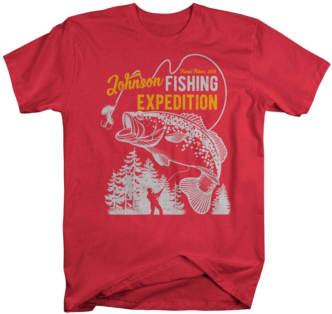 Personalized Fishing TShirt Fisherman Trip Expedition Tee Etsy