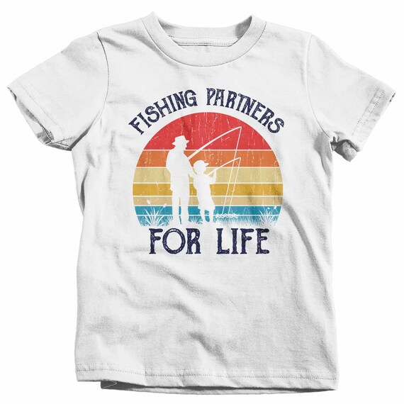 Kids Fishing T Shirts Matching Father Son Fishing Partners for