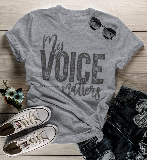 Women's My Voice Matters T Shirt Survivor Shirt Sexual Assault Domestic Violence Tee