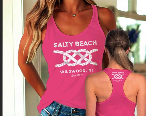 Women's Personalized Boat Tank Top Custom Name Racer Back Boating Racerback Gift Boater Nautical Knot Logo Rear Print Yacht Sailing Ladies