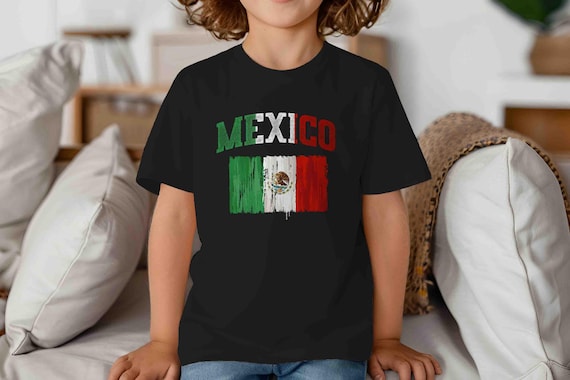Kids Mexico T Shirt Cinco De Mayo Shirts Mexican Flag Grunge Graphic Tee Mexican Pride Tshirt