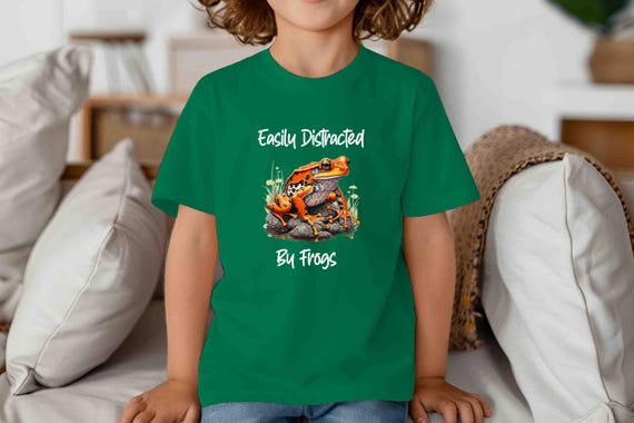 Kids Funny Red Frog Shirt Easily Distracted Shirts Gift Idea Reptile Lizard Science Geek Tree Herpetology Amphibian T Shirt  Unisex TShirt