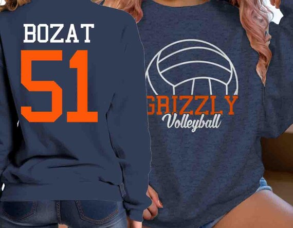 Personalized Volleyball Team Sweatshirt: Custom Name & Number Crewneck