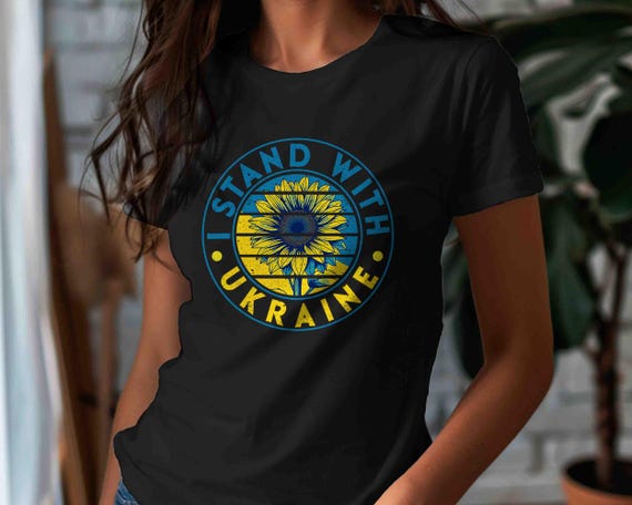 Women's Stand With Ukraine Shirt Sunflower T-Shirt Save Ukrainian Flag Flower Anti Maga Resist TShirt Gift Idea Unisex Tee Men Grunge FDT