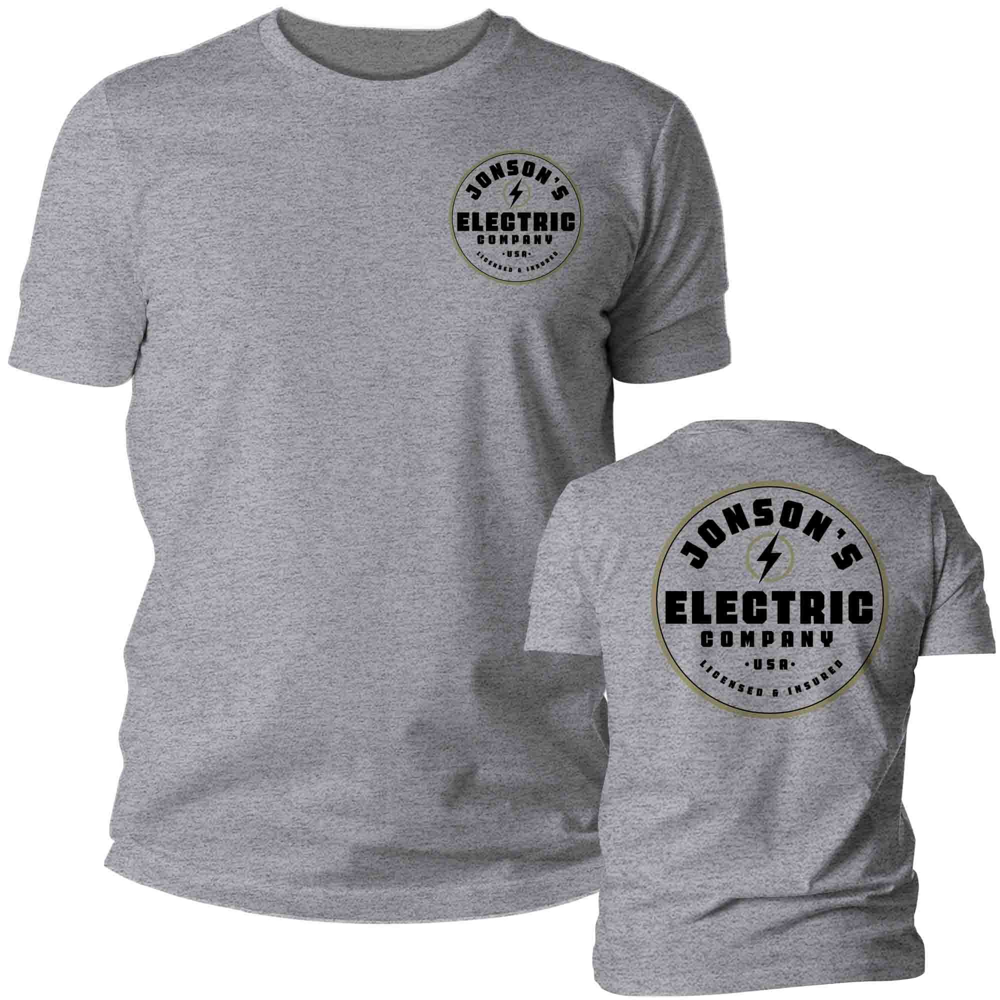 Men's Electrician Shirt Personalized Electrical Logo Men's Electrician Shirt Personalized Electrical Logo