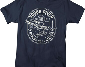 Open Water Scuba Diving Funny T-Shirt For Men – Dive Novelty Tee – 100% Cotton – S To 5XL