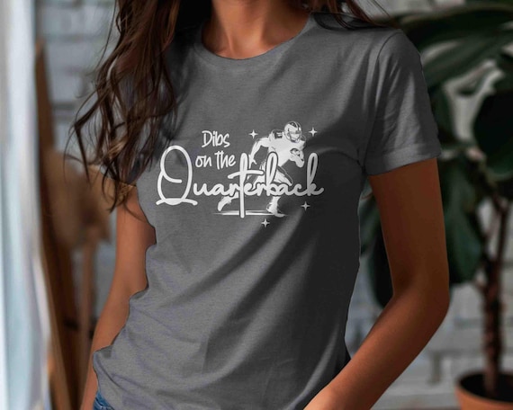 Men's Funny Sport Shirt Dibs On Coach TShirt Cute Quarterback Wife Girlfriend Gift T Shirt Humor Joke Football Shirt Gift Idea Unisex Tee