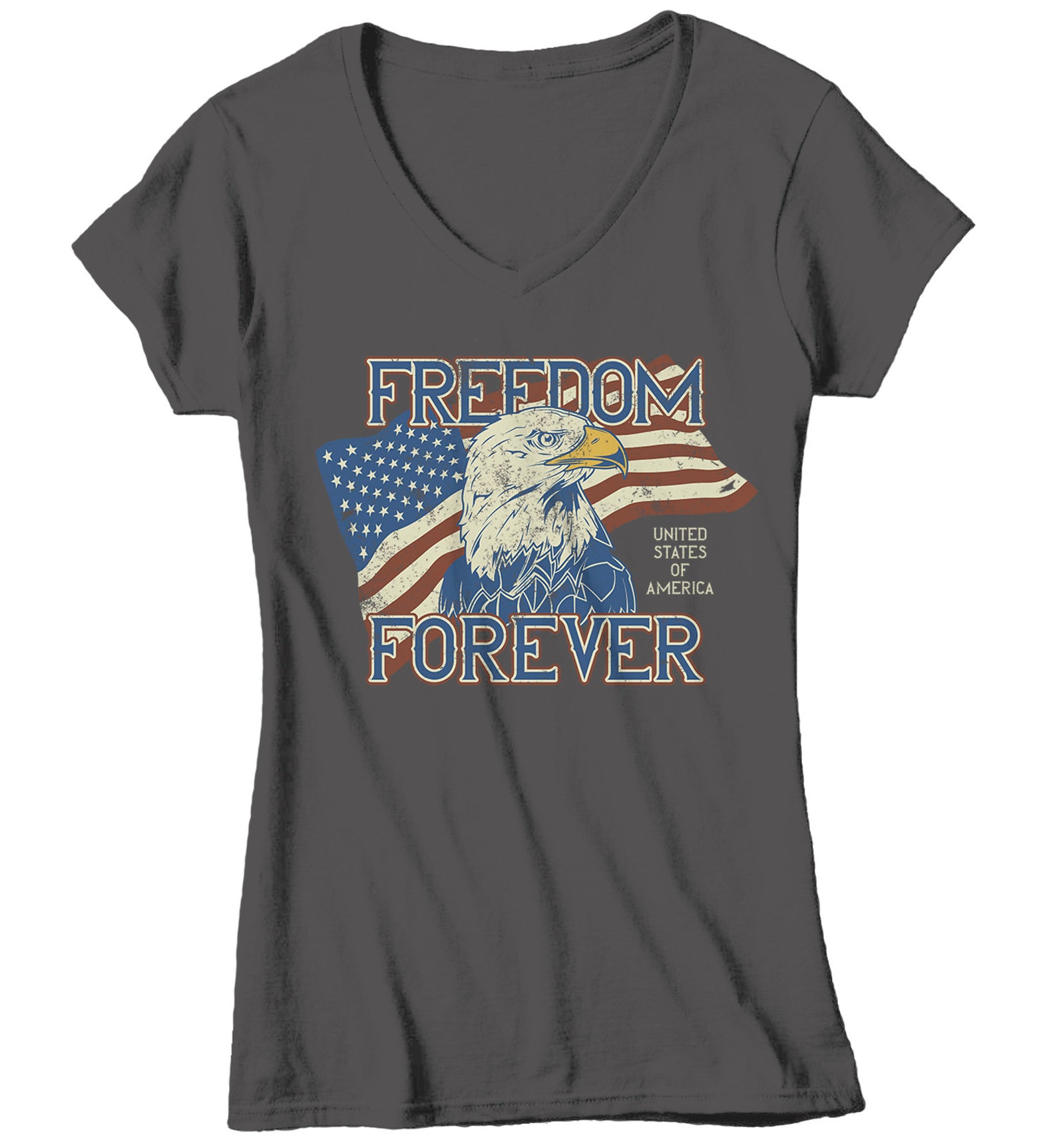 Women's Vintage America T-shirt Freedom Forever Vintage - Etsy