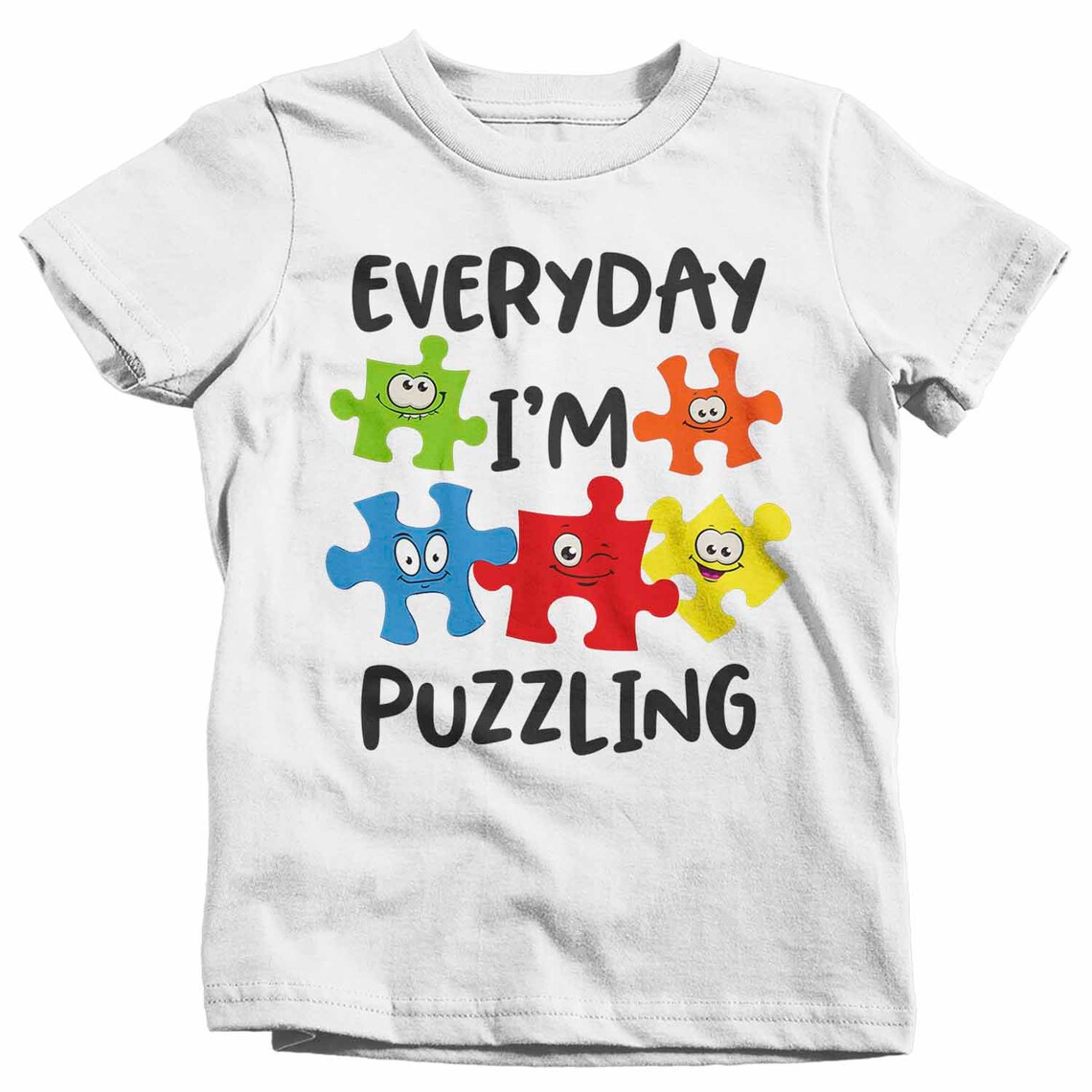 Kids Funny Autism Shirt Everyday I'm Puzzling Shirt Etsy 日本
