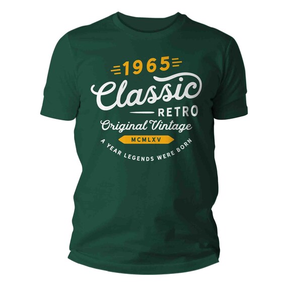 Men's 1965 Classic Retro Birthday Shirt 60th Birthday T Shirt Sixty Years Gift Bday Gift Men's Unisex Legends Tee 60 Bday Unisex Man