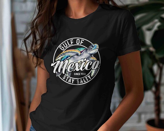 Men's Funny Gulf Of Mexico Shirt Forever Shirt Stay Salty T-Shirt Gift Idea Anti Maga Sea Turtle Gulf of America Unisex Graphic Tee Grunge