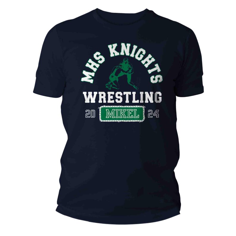 Men's Personalized Wrestling T Shirt Custom Wrestler Dad Vintage