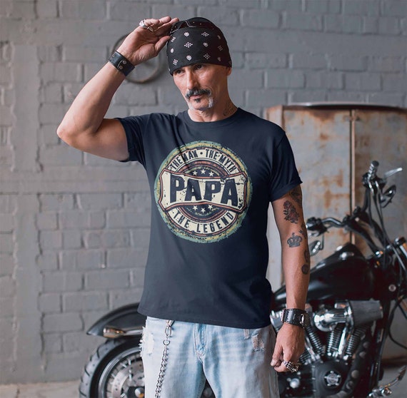 Men's Funny Papa T Shirt Father's Day Gift Man Myth Legend Shirt Vintage Shirt Retro Gift Vintage Papa Shirt
