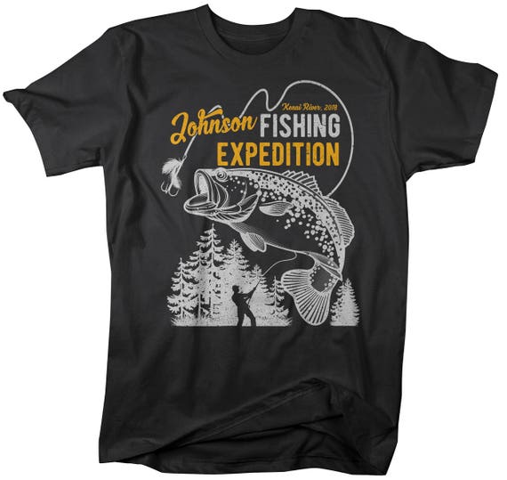 Personalized Fishing T-Shirt - Fisherman Trip Expedition Tee Shirt Men's Gift Custom Shirts