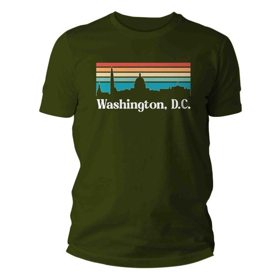 Men's Washington DC Shirt D.C. Shirt Skyline U.S. Capital City T Shirt Gift Travel Tour Gift Tourist Unisex Graphic Tee Sky State City