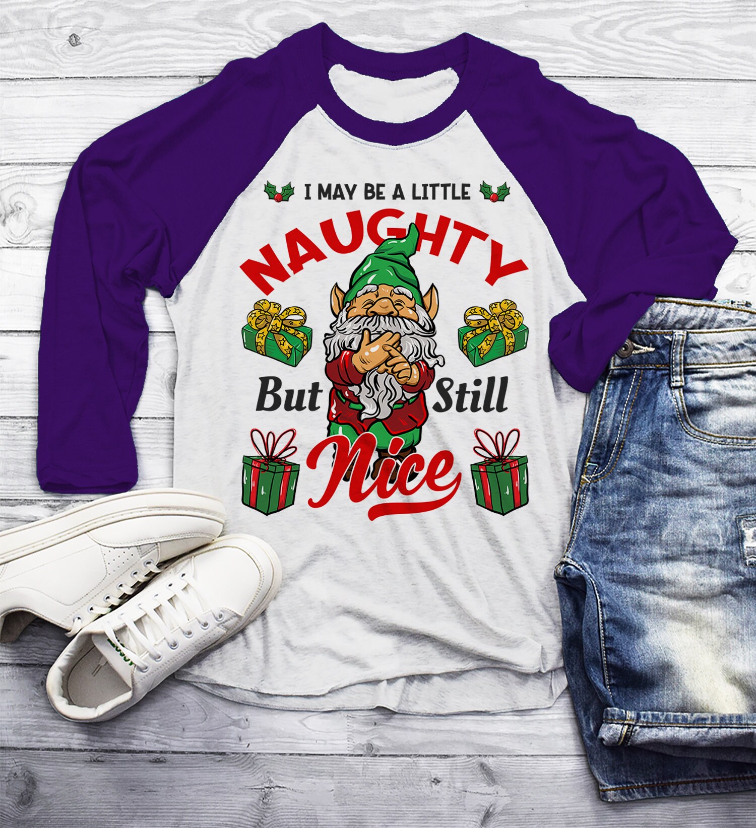 Men's Funny Elf Shirt Christmas Shirts Little Naughty But | Etsy