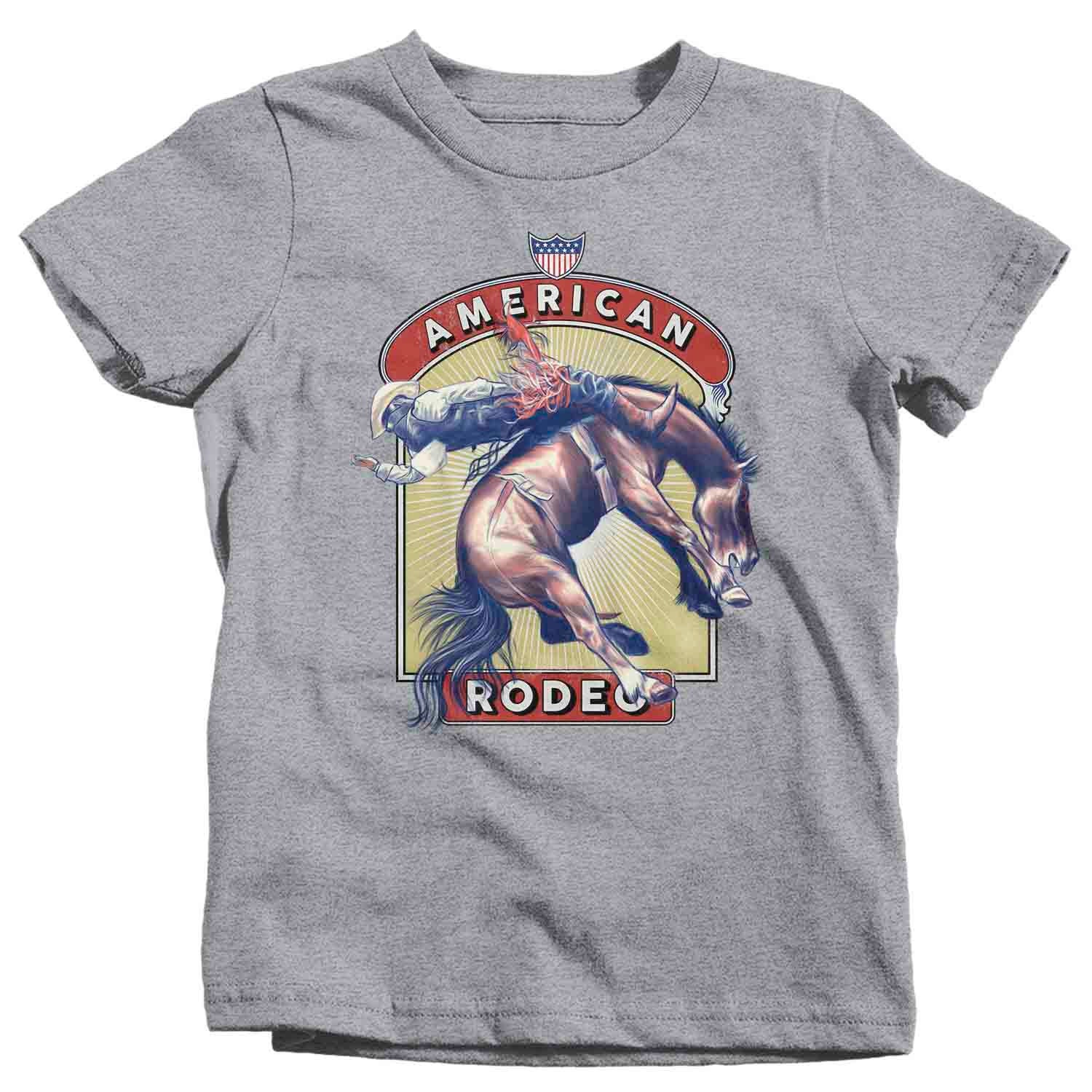 Kids American Rodeo Shirt Horse Cowboy T Shirt Rodeo Wild West Etsy